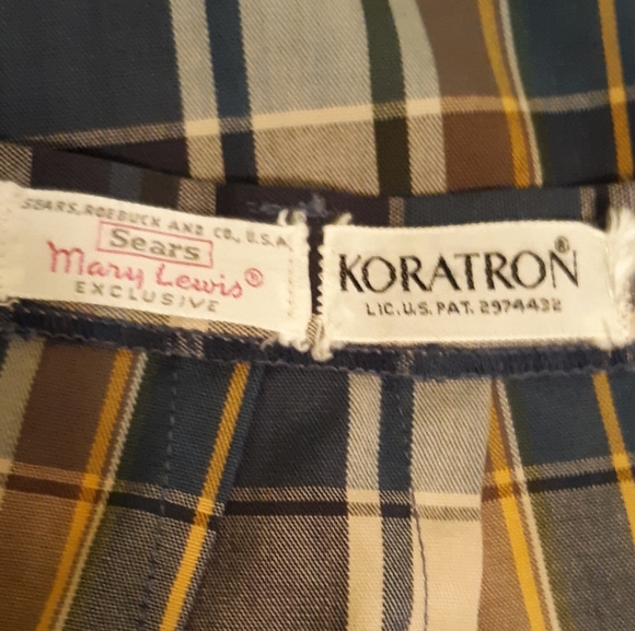 Vtg plaid sears mary Lewis koratron skirt sz 10 *R - Picture 6 of 6